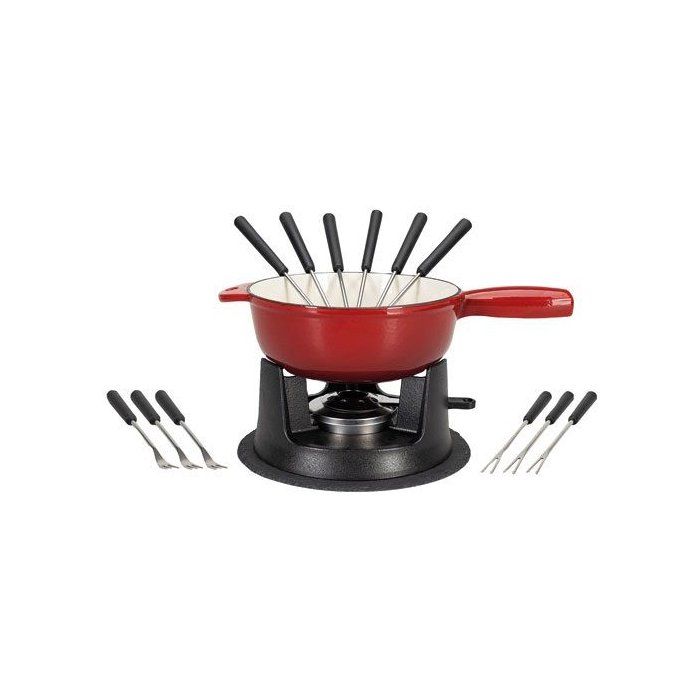 Service à fondue - NOUVEL - Two In One - 16 pièces - Fonte émaillée - 2 fonctions Service à fondue - NOUVEL - Two In One - 16 pièces - Fonte émaillée - 2 fonctions