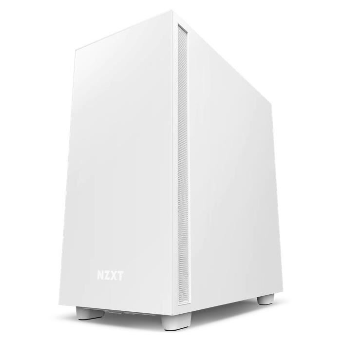 NZXT H7 Blanc - Boîtier moyen tour avec fenêtre latérale en verre trempé