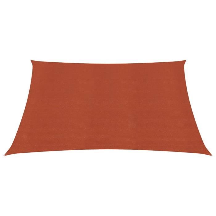 Voile dombrage 160 g-m² Terre cuite 2x2 m PEHD - Omabeta - D5116