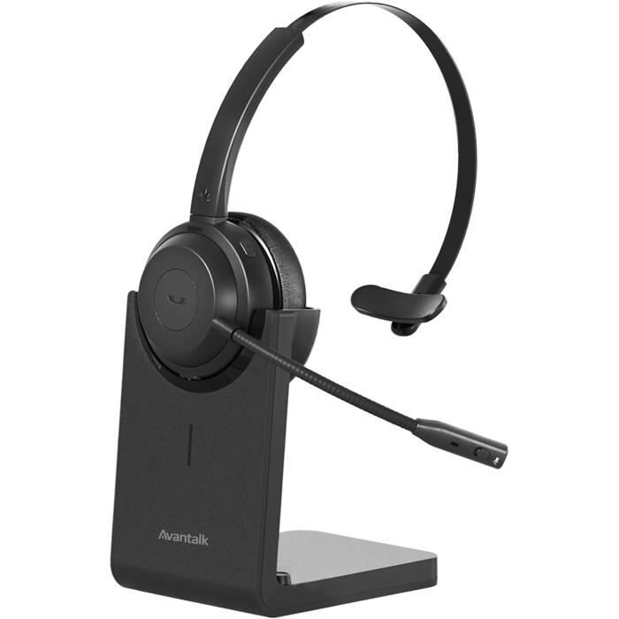 Casque Bluetooth Avantalk Alto Solo - Micro Avec Sourdine, Confortable, 20h Autonomie - Pour Télétravail Et Appels
