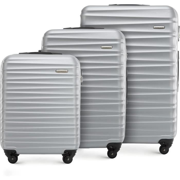 Valise Cabine Wittchen Rigide ABS - 4 Roues, Serrure Code, 77x54x29 Cm - 98L