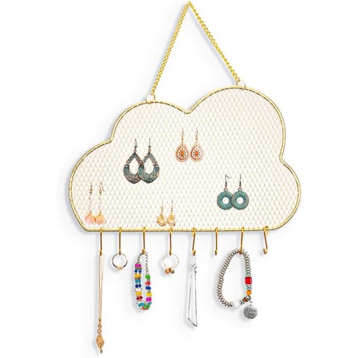 WPAJIRZO Présentoir à bijoux doré - Porte-boucles d'oreilles