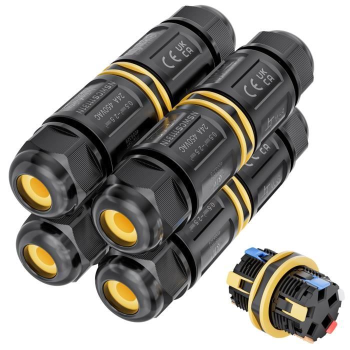 Rallonge étanche 1 Vers 4 Pour Vélo électrique - Câble De Connexion Pour Contrôleur - Longueur ~175 Mm, Caoutchouc Et Cuivre