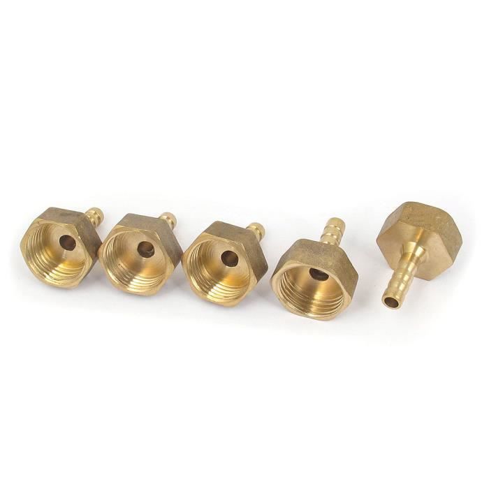 Raccord Laiton BSP 1/2" Mâle à Visser, Pour Tuyau 6 Mm - Pour Arrosage, Piscine, Air, Eau - Conique, Construction Robuste