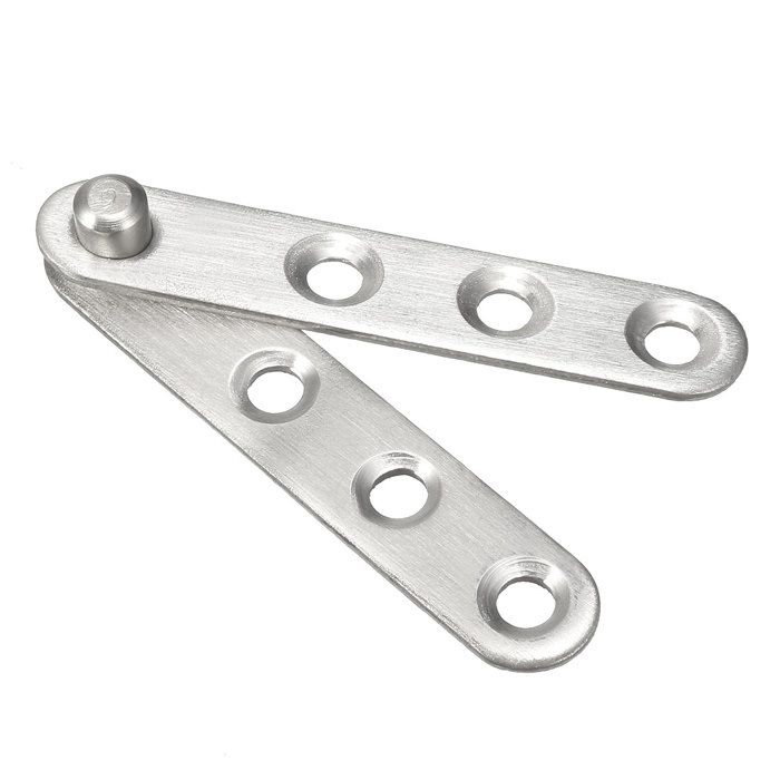 Lot De 2 Charnières De Porte Pivotantes 360° En Acier Inoxydable - Dimensions 100x16x11 Mm, Diamètre Tige 6.6 Mm