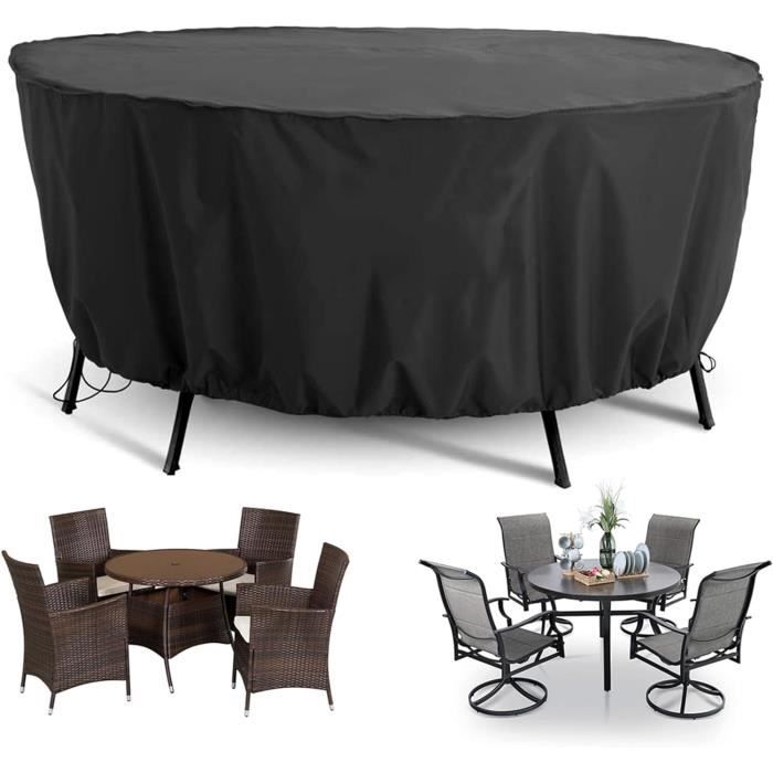 ZHCHL Housse Table De Jardin Ronde 180 * 74cm, Mobilier De