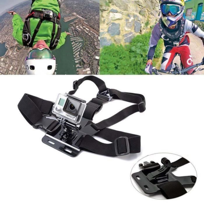 Support Caméra D'Action Sangle Thoracique Réglable Camlance | Léger Respirant Doux | Pour Sports Ski VTT Kayak | Prise De Vue Dynamique