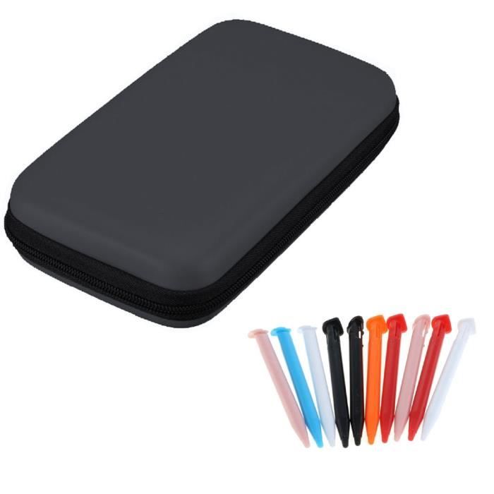 Lot 2 Étuis EVA Rigides Pour Nintendo 3DS XL / LL / Switch – 8 Emplacements Cartes + Protection Choc (Gris Argent)
