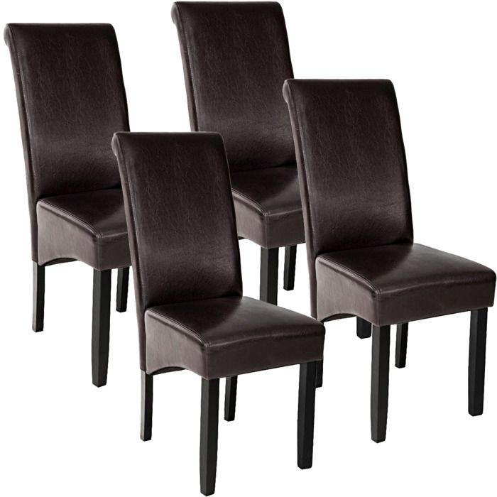 TecTake Lot de 2 chaises de salle à manger chaise meuble 106 cm bois 