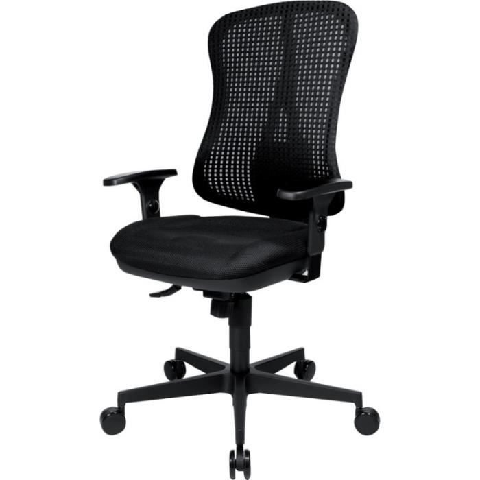 chaise bureau tournante head point sy noir/noir - topstar - réglable en hauteur - avec accoudoirs - a roulettes