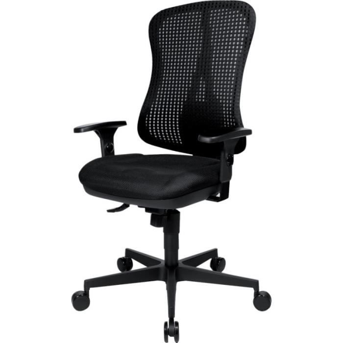Chaise bureau tournante Head Point SY noir/noir - TOPSTAR - Réglable en hauteur - Avec accoudoirs - A roulettes Chaise bureau tournante Head Point SY noir/noir - TOPSTAR - Réglable en hauteur - Avec accoudoirs - A roulettes