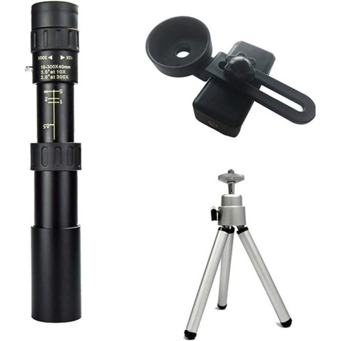 Monoculaire Zoom 10-300x40 – Compact, Poche – Pour Observation Oiseaux, Chasse, Randonnée, Voyages - 7