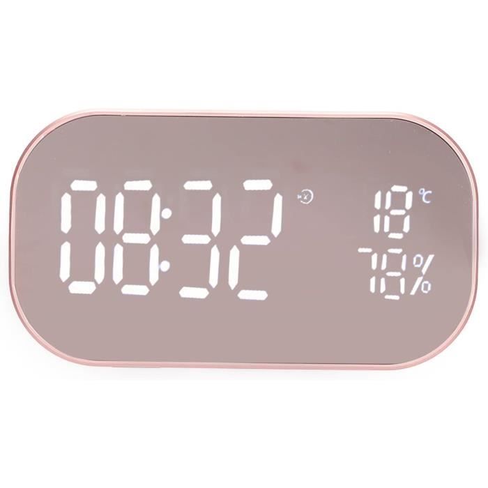 Réveil Numérique Sujurio Avec Radio FM Et Bluetooth - Écran LED Réglable, Batterie Intégrée