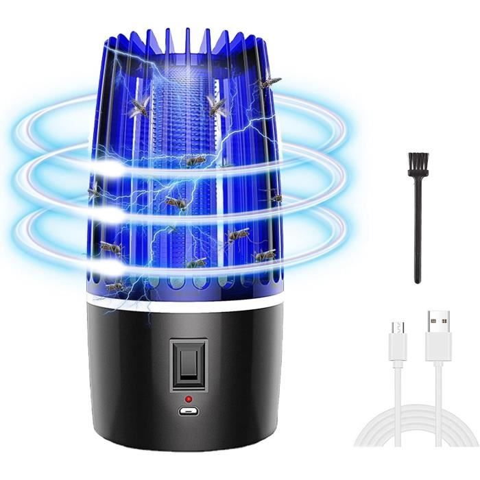 Lampe Anti-insectes UV Rechargeable - Piège à Moustiques, Mouches, Guêpes - NEUVE