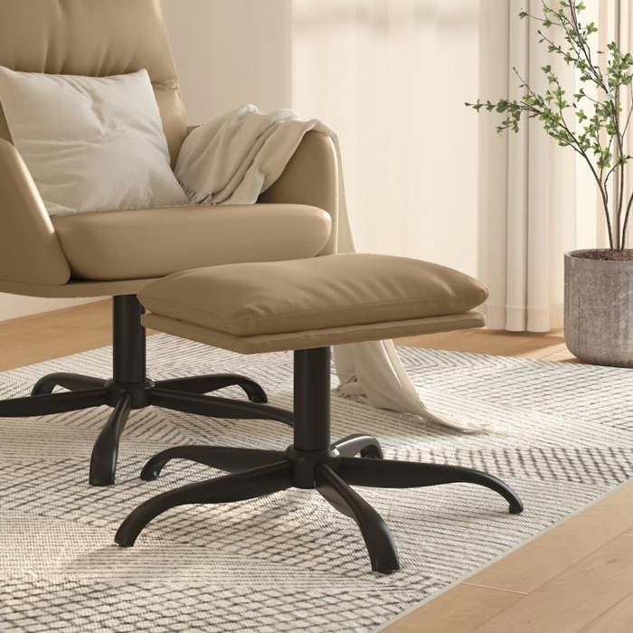 vidaXL Repose-pied Cappuccino 60x60x36 cm Similicuir 341595