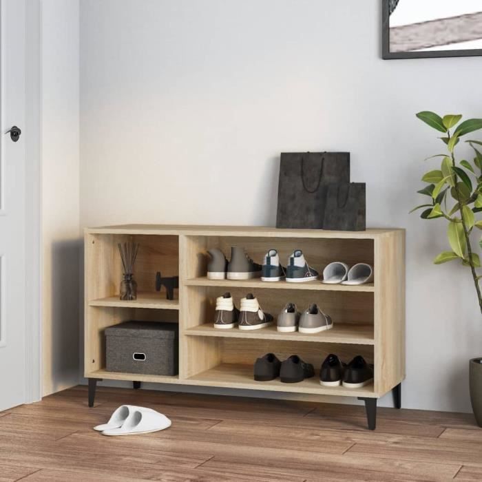 vidaXL Armoire à chaussures Chêne sonoma 102x36x60cm Bois dingénierie 819751