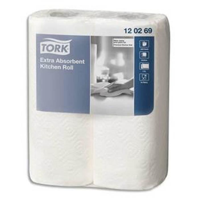 Lot de 12 Paquets de 2 rouleaux Essuie-tout Premium Extra absorbant ...