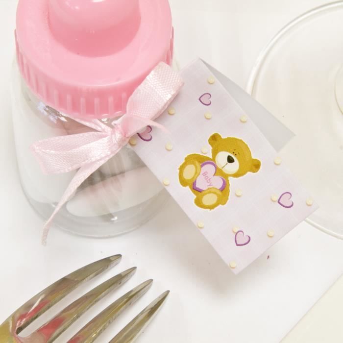 10 étiquettes Oursons Mignonnes Pour Baptême - Marque-places Personnalisables 4.5x5 Cm - Idée Déco Sweet Table Par Hobi