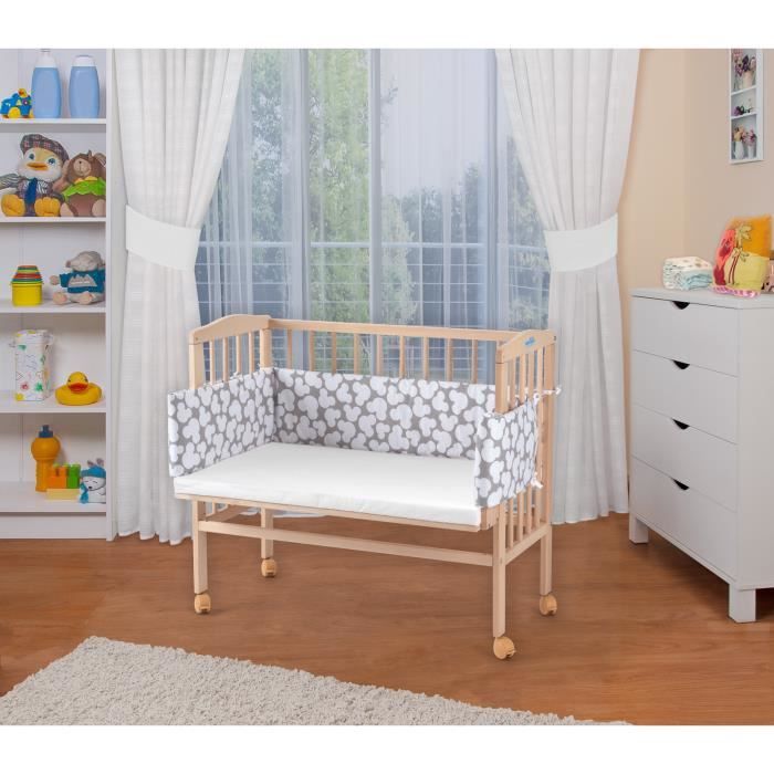 Waldin Lit Cododo Pour Bebe Berceau Hauteur Reglable Bois Naturel Ou Blanc Laque Motif Blanc Nature Non Traitee Cdiscount Puericulture Eveil Bebe