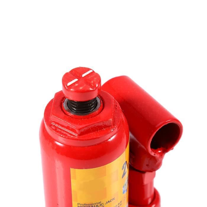 Cric Bouteille Hydraulique 50 Tonnes (100 000 Lbs) - Pneumatique & Manuel - Acier Rouge