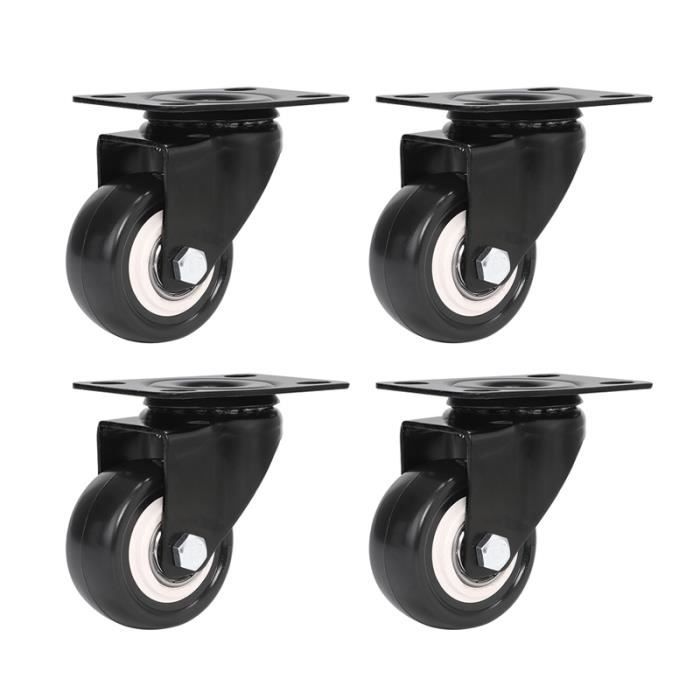 Lot De 4 Roulettes Inox 100mm Pour Meubles - Roues Polyuréthane - Neuf - Facilite Le Déplacement