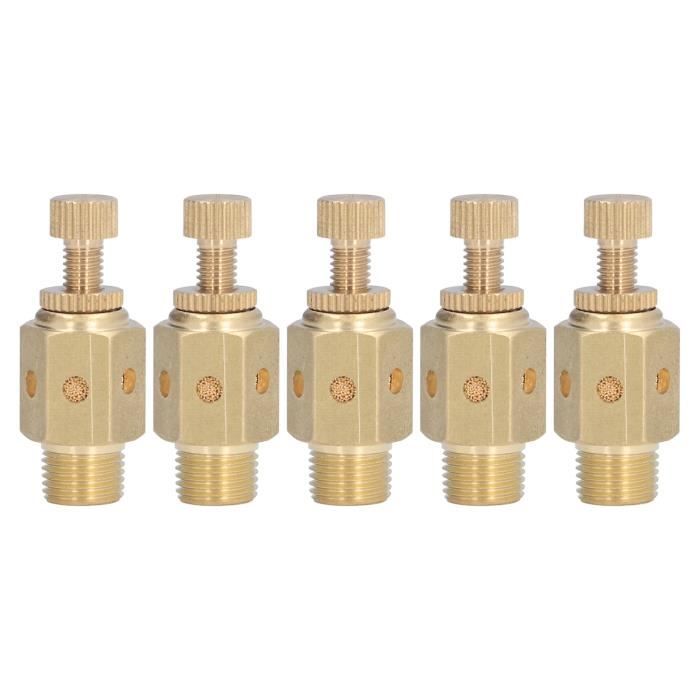 Lot De 5 Silencieux Pneumatiques Plastique Orange G3/8 - Réduction Bruit échappement Air Comprimé