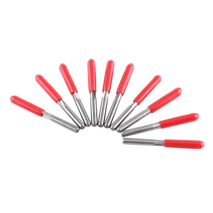 10 Fraises CNC Carbure De Tungstène 3,175 Mm – Double Flûte Droite, Pour Gravure MDF, Bois, Acrylique