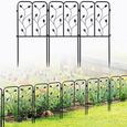 Panneau de clôture de jardin Clôtures de terrasse Clôture Barrière de lit de fleurs Bordure en métal Barrière pour animaux-1