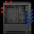 EMPIRE GAMING - Boitier PC Gamer WareFare Noir - 3 Ventilateurs LED Rouge 120 mm - Paroi teintée transparente-1