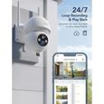Caméra de Surveillance WiFi Exterieur 360°PTZ GNCC - FHD 1296P - Vision Nocturne en Couleur - Étanche IP66-1