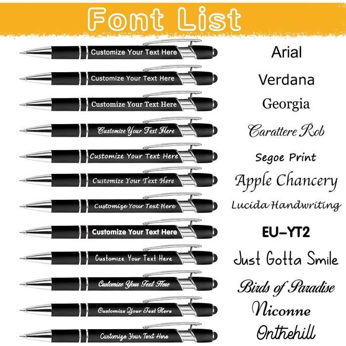 Stylo Personnalisable Avec Gravure - Stylo En Métal Rétractable - Idéal Cadeau Femme, Homme, Collègue, Mariage, Diplôme