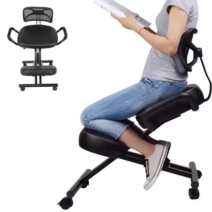 Tabouret, chaise ergonomique, siège assis genoux en Métal et