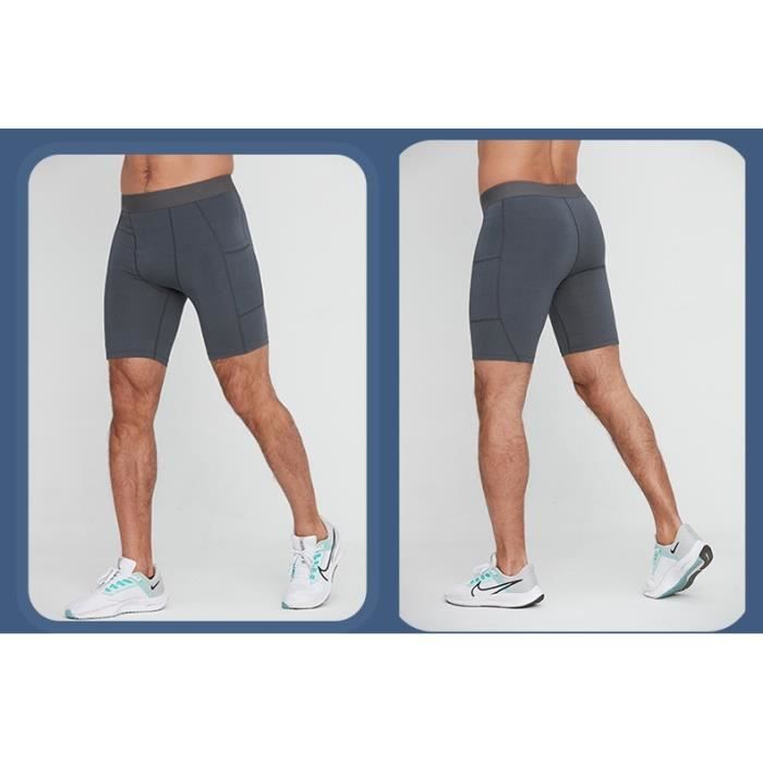 Shorts de Compression Homme pour Running et Vélo - Lot de 2 - Noir