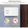 KERUI G18 Alarme Maison sans Fil GSM Sirène Détecteur Anti Intrusion Sécurité Détecteur Infrarouge de Mouvement Rideau PIR + S250-2