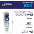 Mastic Etanchéité Joint Parfait BOSTIK Salle de Bain Blanc Longue Durée Traité Anti-Moisissures - cartouche 280ml-2