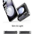 Coque pour Samsung Galaxy Z Flip 5 5G - housse etui rigide avant et arriere - hd clear transparent-2