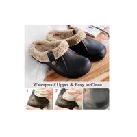 Chaussons Fourrés Hiver Homme/femme - Sabots EVA Imperméables, Antidérapants - Intérieur/extérieur