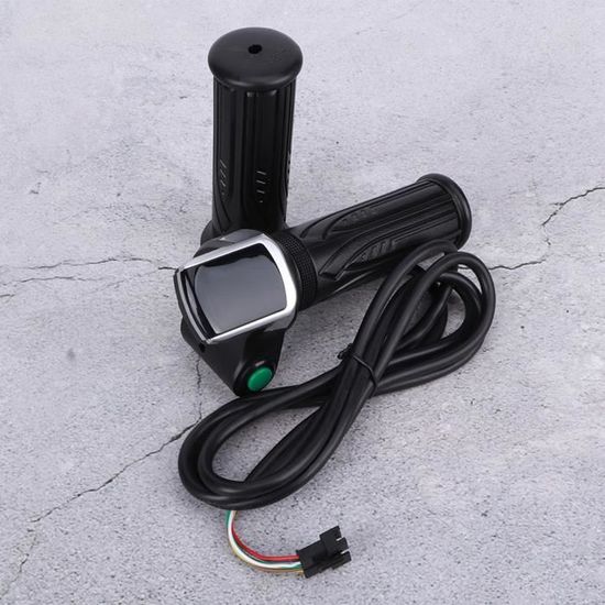 Poignée Accélérateur Vélo Électrique Rotative Étanché – 22.2 Mm, 12-72V, Caoutchouc Haut De Gamme