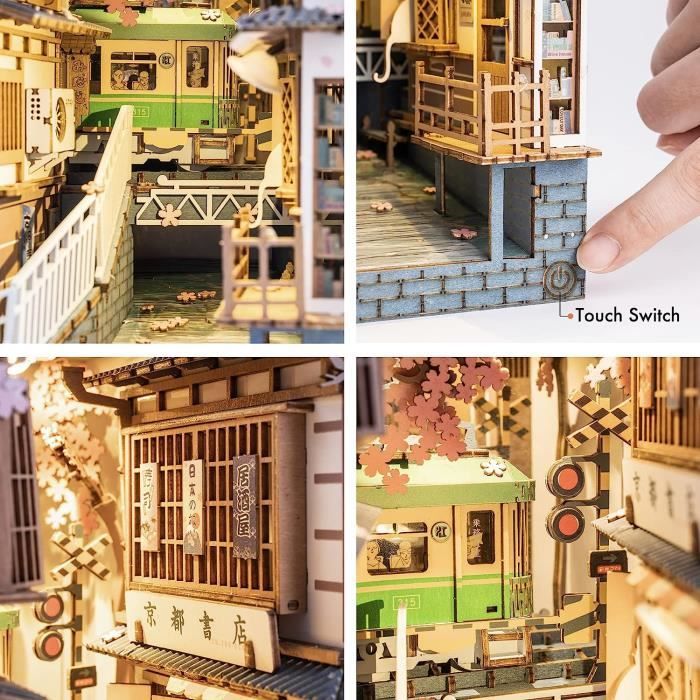 DIY Book Nook Modèle Kit, Bookshelf Insert Diorama Bookends,Maison de Poupée,Puzzle  en Bois 3D,DÉcoration Cadeau D'école - Cdiscount Puériculture & Eveil bébé