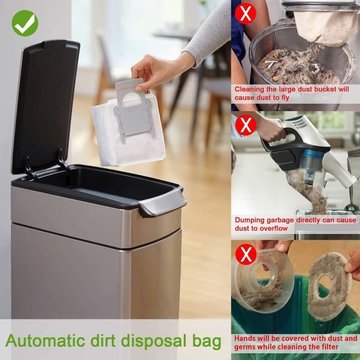 Sac pour Irobot Roomba i7 DUPHOY 10 pcs Capacit 3L