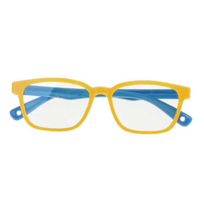 Lunettes De Vue Monture l gante En Silicone Anti bleu Pour Enfants Jaune