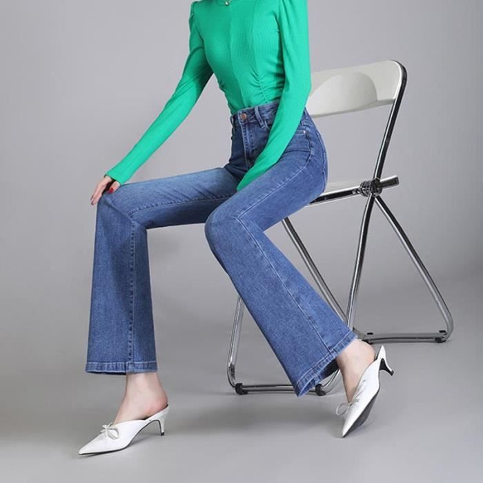Jeans Femme Taille Haute Slim Amincissant Pantalon en Jean Stretch
