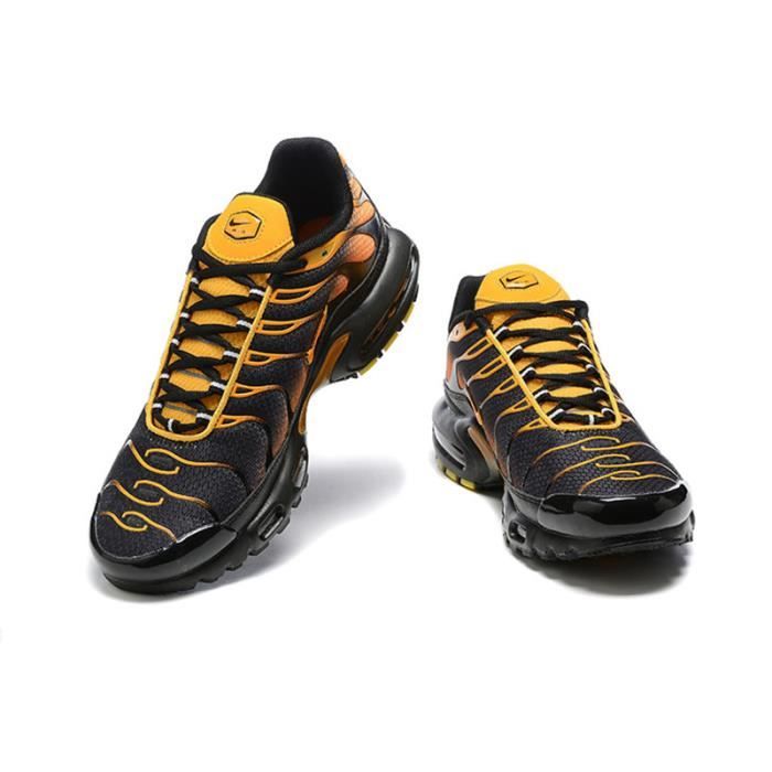 Baskets de course NIKE AIR MAX Tn AUTREMENT Noir jaune Lacets Dessus synthetique Noir jaune Cdiscount Chaussures