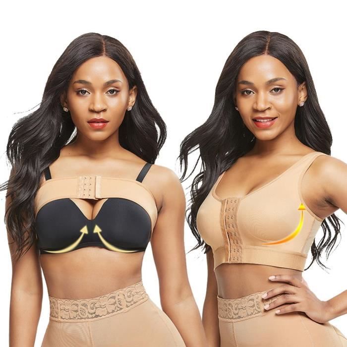 Bustier femme soutien gorge de Compression pour femmes vetement modelant entraineur de taille post partum vetement de Type Skin Blanc Cdiscount Pret a Porter