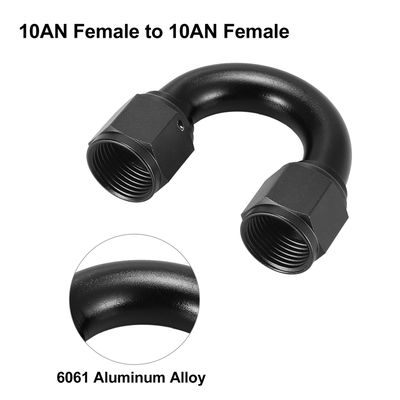 X AUTOHAUX AN8 90 Degré Femelle Pivot Couple Voiture Carburant Huile Tuyau Raccord Noir