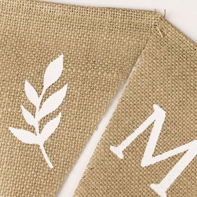 Banderole 'Mon BAPTÊME' En Toile De Jute - Décoration Suspendue Pour Baptême Garçon Ou Fille