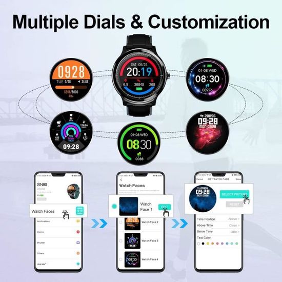 Montre connectée homme cheap gokoo smartwatch full tactile