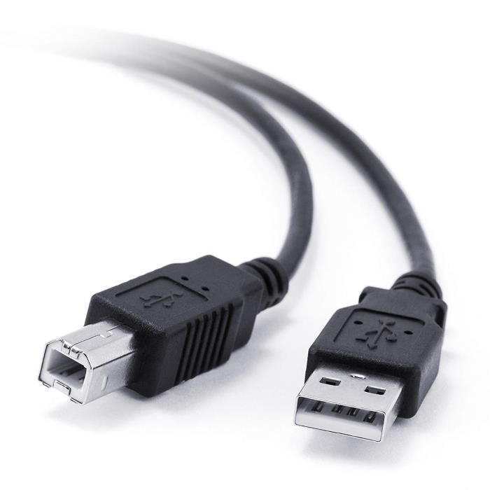 Cable USB 1,5 mètres USB 2.0 Compatible avec Imprimante Scanner Canon HP  Dell Epson Brother Phonillico® - Accessoire imprimante - Achat & prix