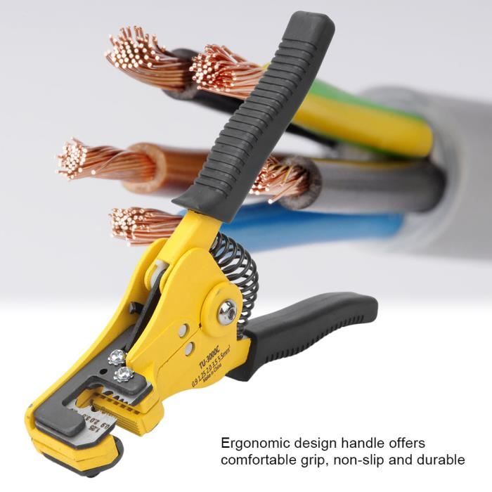 Dénudeur de fil électrique durable, dénudeur de câble en alliage de Zinc,  0,9 / 1,25 / 2,0 / 3,5 / 5,5 mm pour les fils - Cdiscount Bricolage