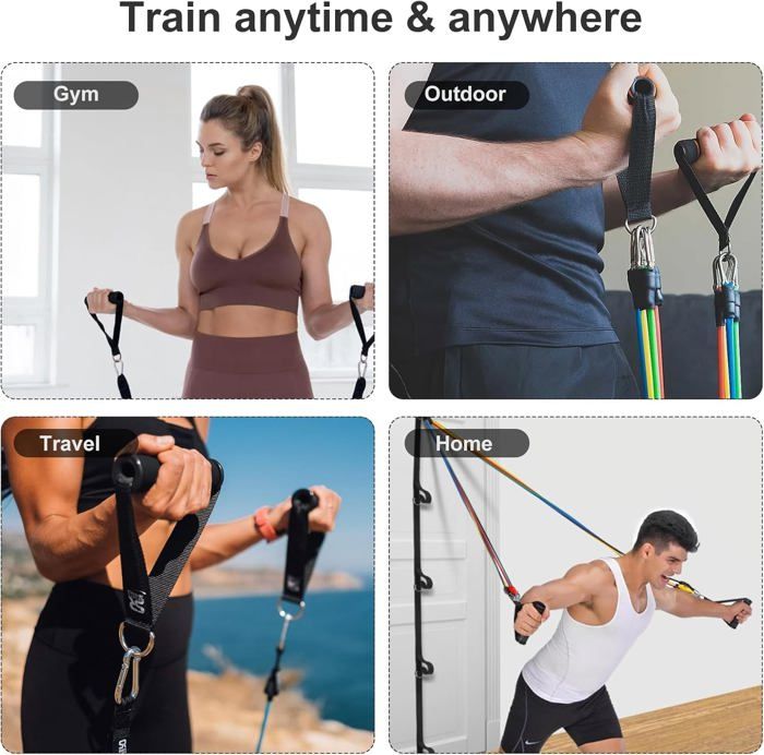Lot De 2 Poignées À Une Main Pour Bandes De Résistance - Pour Lot De 2 Poignées À Une Main Pour Bandes De Résistance - Pour